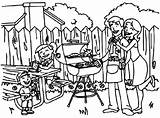 Coloring Barbeque sketch template