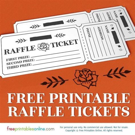 free printable raffle tickets with stubs free download aashe