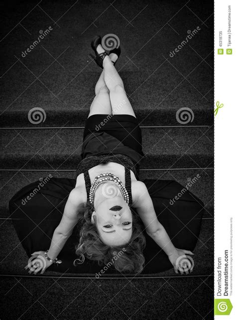 Girl Posing On The Stairs Stock Image Image Of Caucasian 45318735