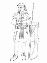 Roman Legionary Line Romani Kleurplaat Romans Getdrawings sketch template