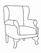 Coloring Pages Chair Chairs School Colouring Kids Stamps Furniture Dessin Digital Project Armchairs Pattern sketch template