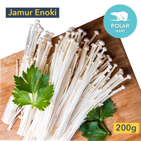 Jual Enoki Jamur Mushroom Xing Fu Bao 100 Gram And 200 Gram Frozen Food