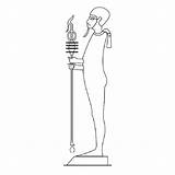 Ptah God Egyptian Witchcraft sketch template
