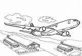 Coloring Pages Plane Airport Jet Planes Print Colouring Jumbo Airplane Aircraft Aeroplane Carrier Color Getcolorings Helicopter Size Technique Omalovanky Getdrawings sketch template