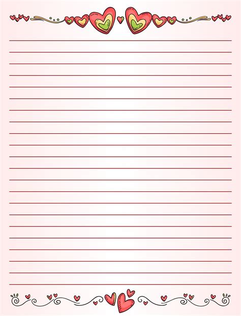 printable lined stationery customize  print