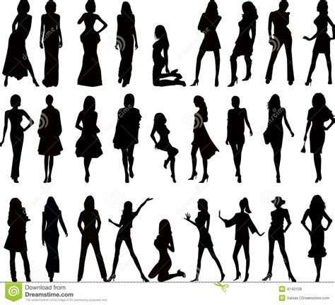 woman silhouettes vector stock vector illustration of music 4140108