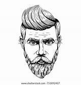 Hipster Beards sketch template