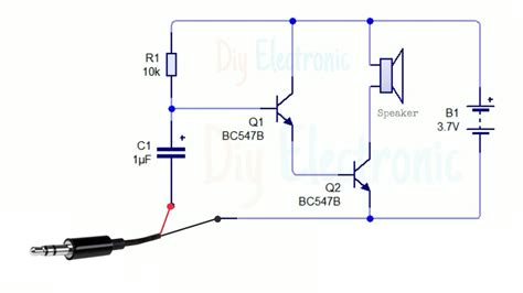 audio amplifier  bc transistor audio amplifier circuit diagram diyelectronic