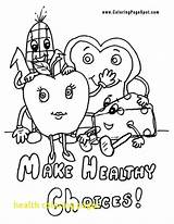Coloring Pages Healthy Nutrition Health Food Kids Good Protein Body Printables Choices Related Eating Colouring Sheets Habits Printable Color Getcolorings sketch template