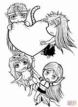 Coloring Pages Manga Bleach Heart Chibis Drawing Follow sketch template