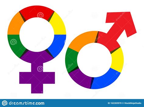 gender symbol in rainbow color isolated illustration vector rainbow