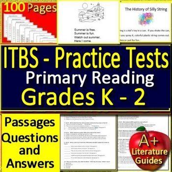 itbs test prep primary reading practice tests grades   iowa basic