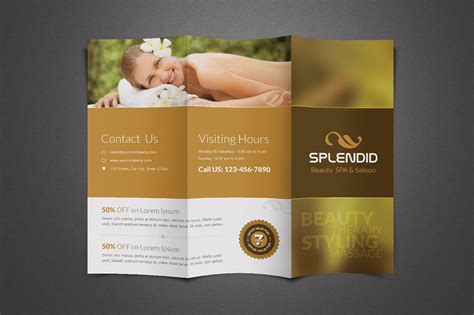 splendid beauty spa salon trifold ~ brochure templates on creative market