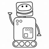 Robot Colouring Robbie Pages Pdf sketch template