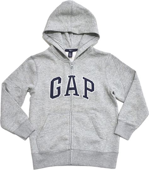 gap boys fleece arch logo zip  hoodie gray medium amazonca clothing accessories