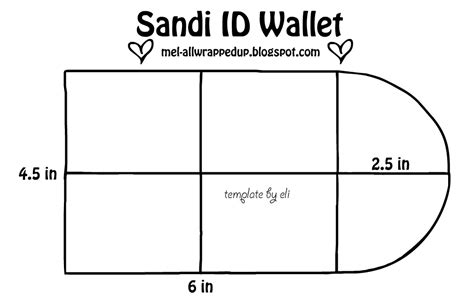 sandi id wallet template  wrapped
