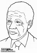 Mandela Nelson Coloring Edupics sketch template