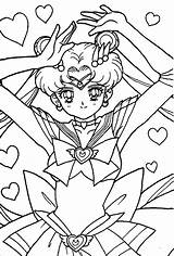 Coloring Pages Sailor Moon Luna Comments sketch template