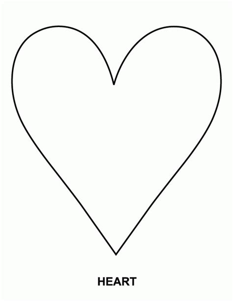 printable heart shapes coloring home