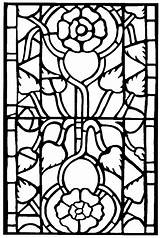 Stained Coloring Glass Pages Adults sketch template