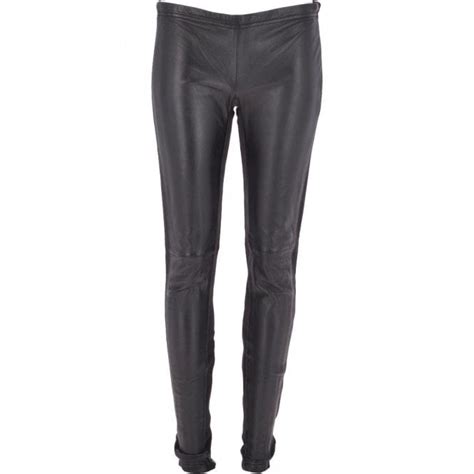 Skinny Fit Leather And Lycra Leggings Black Lilly Ladies From