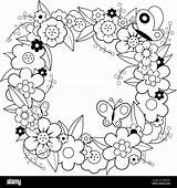 Ghirlanda Blumenkranz Cornice Stampare Flower Cornici Salva sketch template