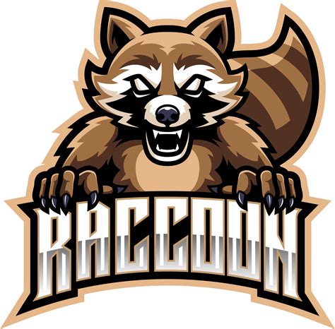 raccoon esport mascot logo design  visink thehungryjpegcom mascot