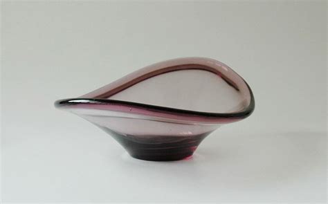 Purple Art Glass Decorative Bowl Blown Glass Etsy Purple Art Glass