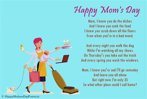 funny mothers day poems