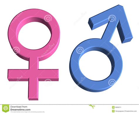3d male and female gender symbols stock image image 9906211
