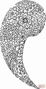 Coloring Paisley Pages Printable Floral Adults Designs Popular Colorings Style Dover Drawing Categories sketch template