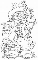 Coloring Pages Fall Halloween Scarecrow Printable Adult Kids Sheets Colouring Choose Board sketch template