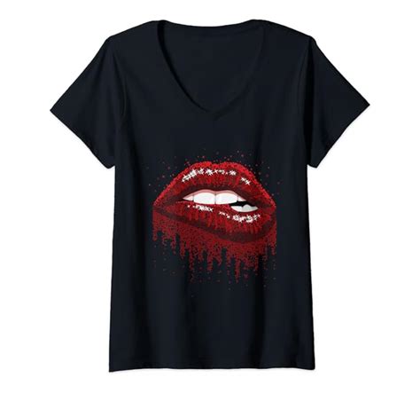 womens sexy women red lips t shirt women printed design