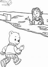 Pages Rupert Bear Coloring Going Beach sketch template