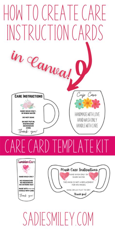 sell care card instructions sadie smiley