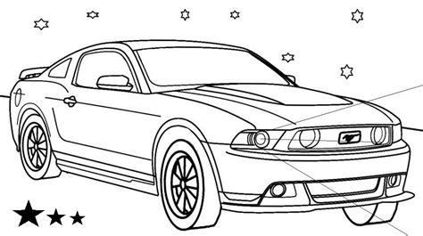 ford mustang coloring sheet  drawing