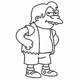 Coloring Pages Nelson Simpsons Comics sketch template