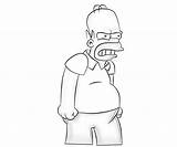 Homer Simpson Coloring Pages Printable Angry Another sketch template
