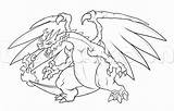 Coloring Pokemon Pages Salamence Mega Getdrawings sketch template