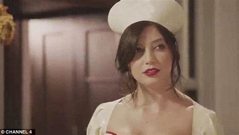 Daisy Lowe Slips Into Sexy Pvc Nurse Outfit In Sketch For Feeling Nuts