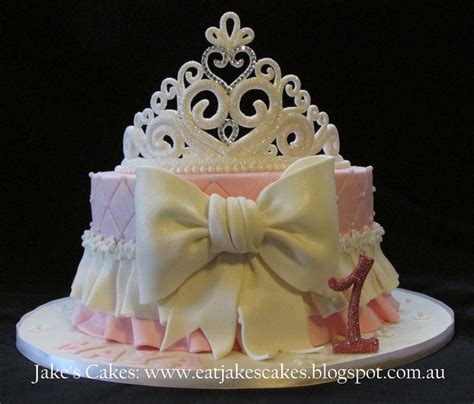 beautiful sparkly princess tiara cake with a handmade