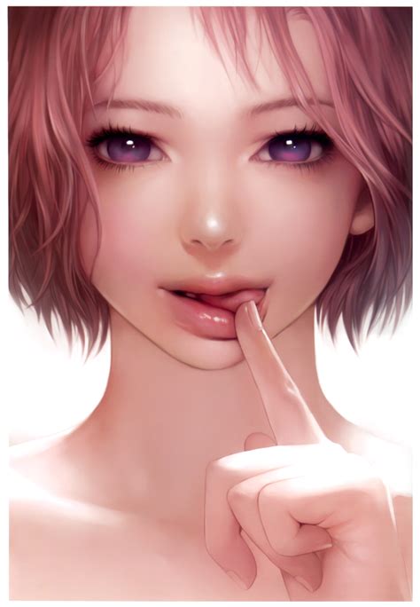 airspace original absurdres highres 1girl p finger to mouth