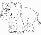 Elephant Coloring Pages Printable Cartoon African Kids Asian Drawing Preschool Color Cute Print Colour Adult Pdf Toddlers Indian Animals Baby sketch template