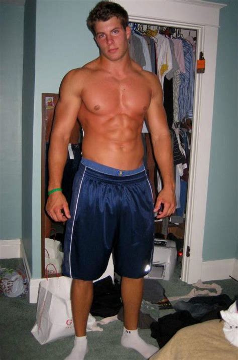 Shirtless Male Muscular Frat Jock Hunk Jock Straps Shorts Close Photo