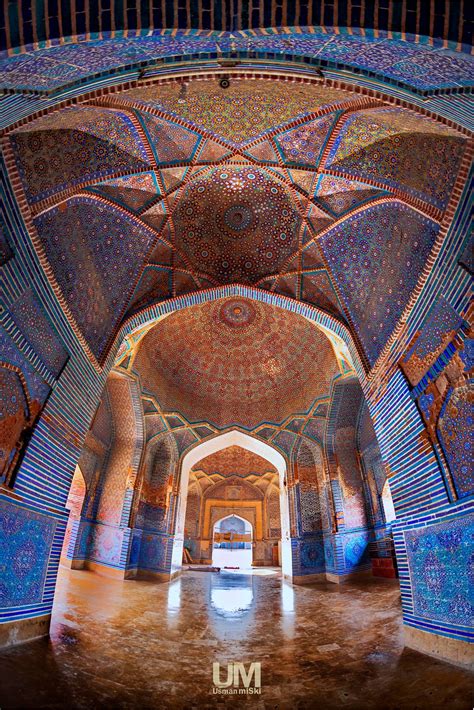 Beautiful Interior Of Shah Jahan Mosque Thatta Sindh