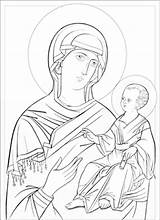 Orthodox Byzantine Newdesign Icona Sacrament Sketchite выбрать 선택 보드 доску Vierge sketch template