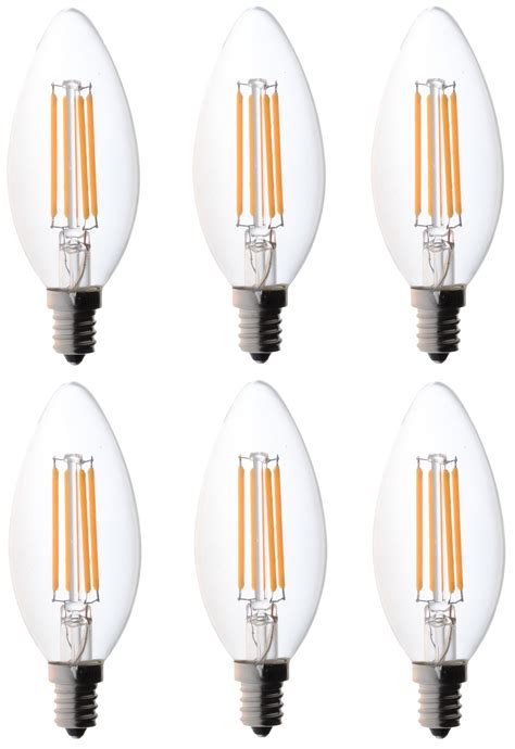 bioluz led  dimmable  watt candelabra bulbs filament led    watts ebay