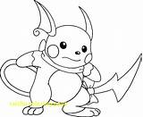 Raichu Coloring Pokemon Pages Ready Fight Chibi Getcolorings Color Luna Template sketch template