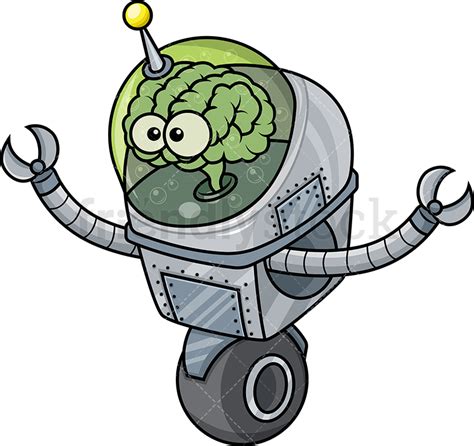 Bionic Alien Robot Cartoon Vector Clipart Friendlystock