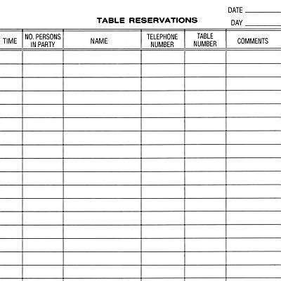 menu solutions   sheet refill  reservation book reservation books zescocom